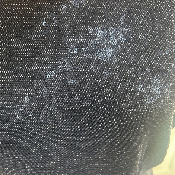 NWOT Kay Unger Navy and Black Striped Prom Dress Gown Sz 10 - Picture 4 of 6